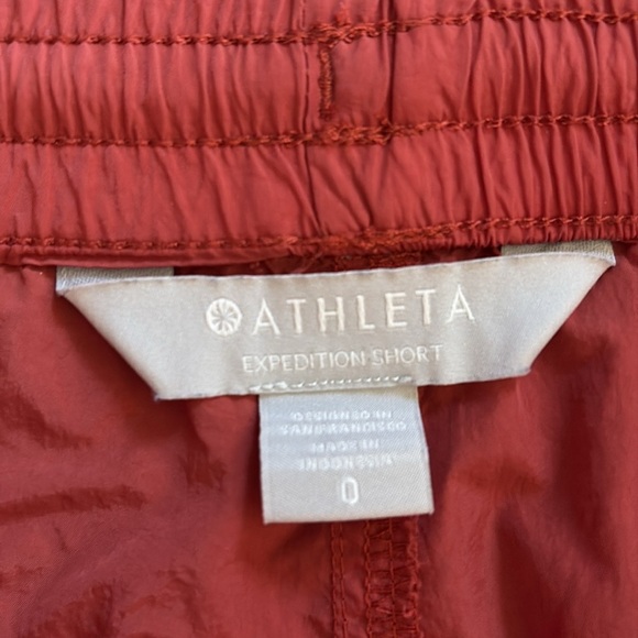 Athleta Size 0 Orange/Red Expedition Athletic Shorts - Picture 4 of 6